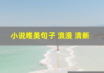 小说唯美句子 浪漫 清新